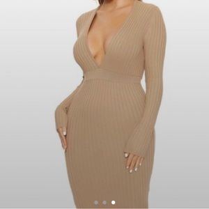 Naked Wardrobe tight bodycon knitted dress